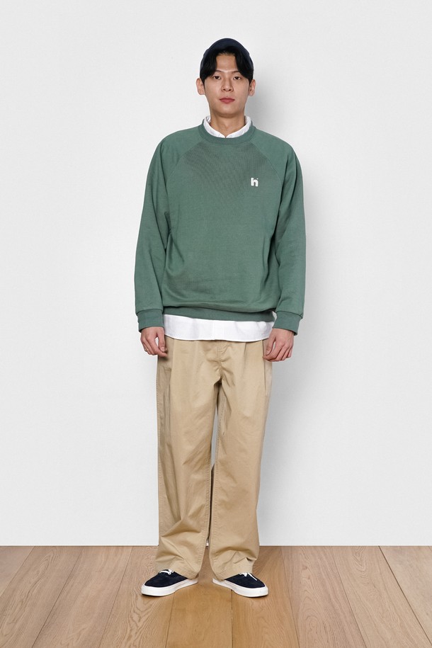 HAVE HAD - 스웨트셔츠 - Relax Side-pocket MTM Men(GREEN)