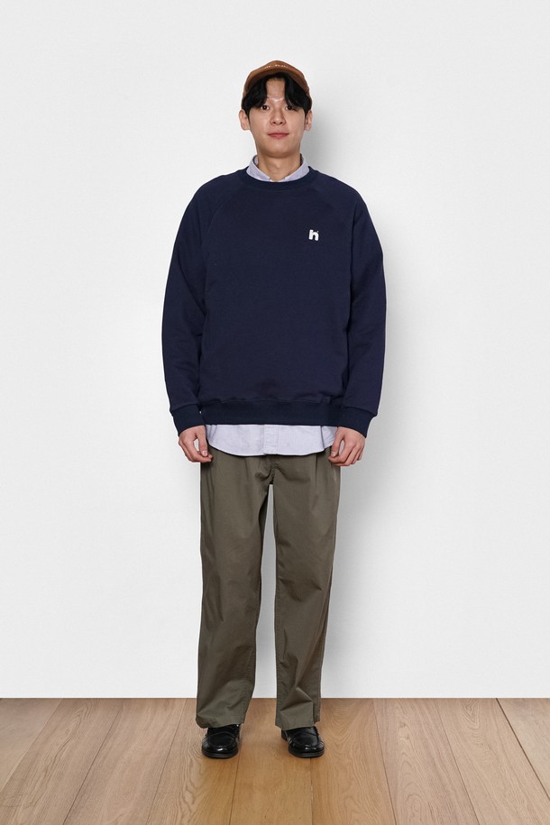 HAVE HAD - 스웨트셔츠 - Relax Side-pocket MTM Men(NAVY)