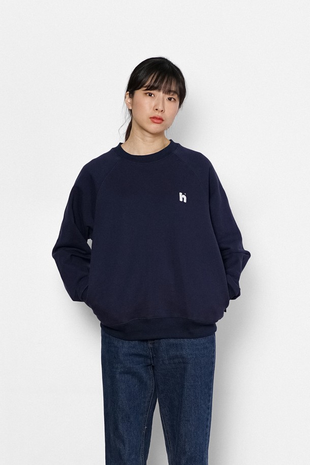 HAVE HAD - 긴소매 티셔츠 - Relax Side-pocket MTM Women(NAVY)