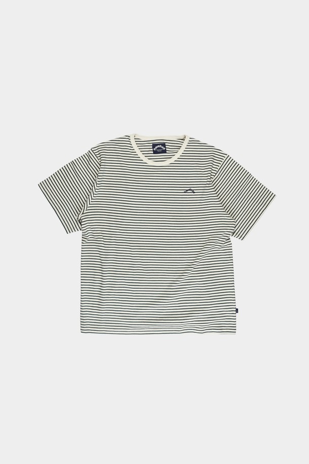 HAVE HAD - 반팔티셔츠 - HVHD Logo Stripe T-shirts Men(Green)