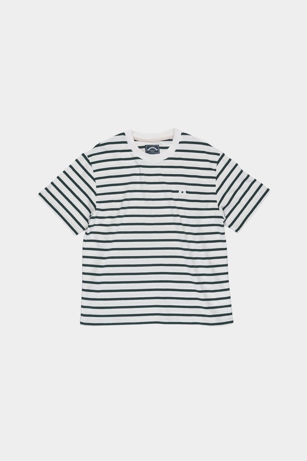 HAVE HAD - 반팔티셔츠 - h Logo Stripe T-Shirts Men(Green) 