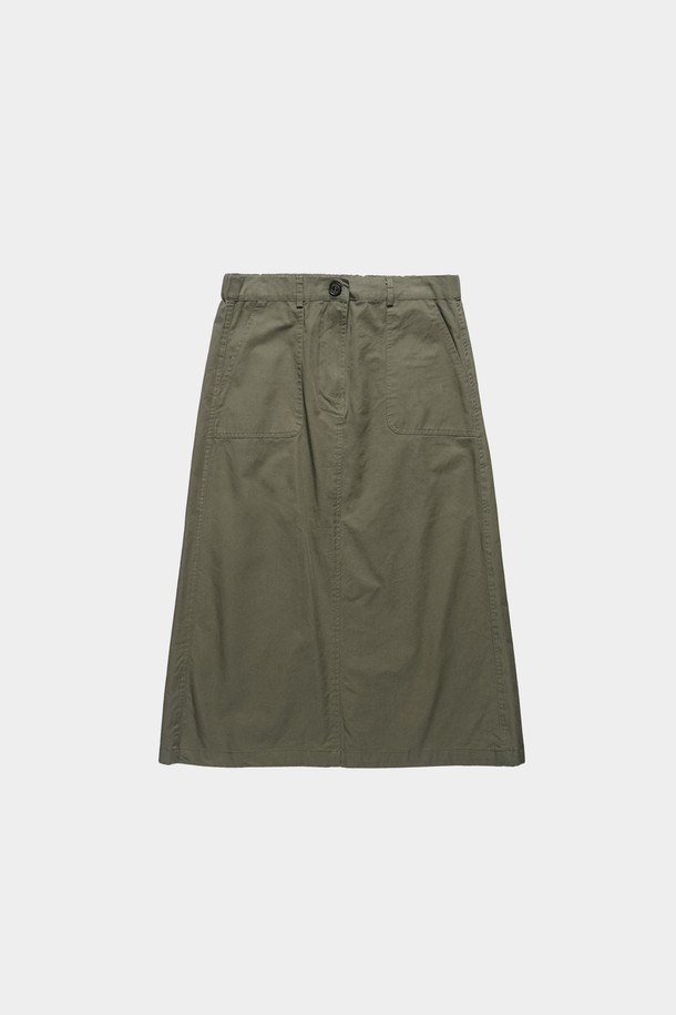 HAVE HAD - 롱스커트 - City Worker Fatigue Skirt(Olive)