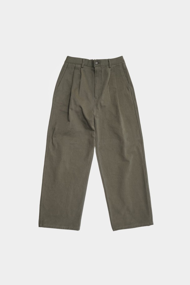 HAVE HAD - 캐주얼팬츠 - Heavy Twill Pin-tuck Trouser Men(Olive)