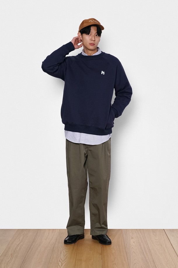 HAVE HAD - 스웨트셔츠 - Relax Side-pocket MTM Men(NAVY)