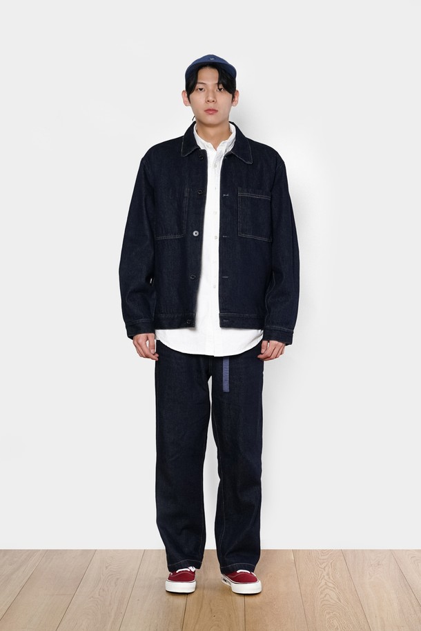 HAVE HAD - 데님 - City Worker Denim Belted Pants Men(Denim Blue)