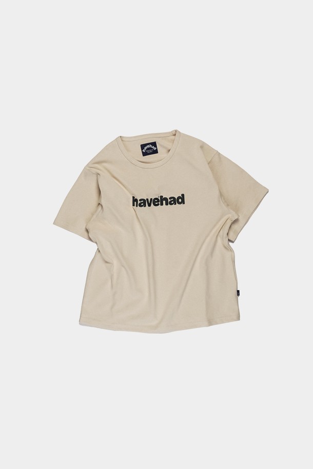 HAVE HAD - 반팔티셔츠 - Heavy Cotton Cassic Logo T-shirts Men(Beige)