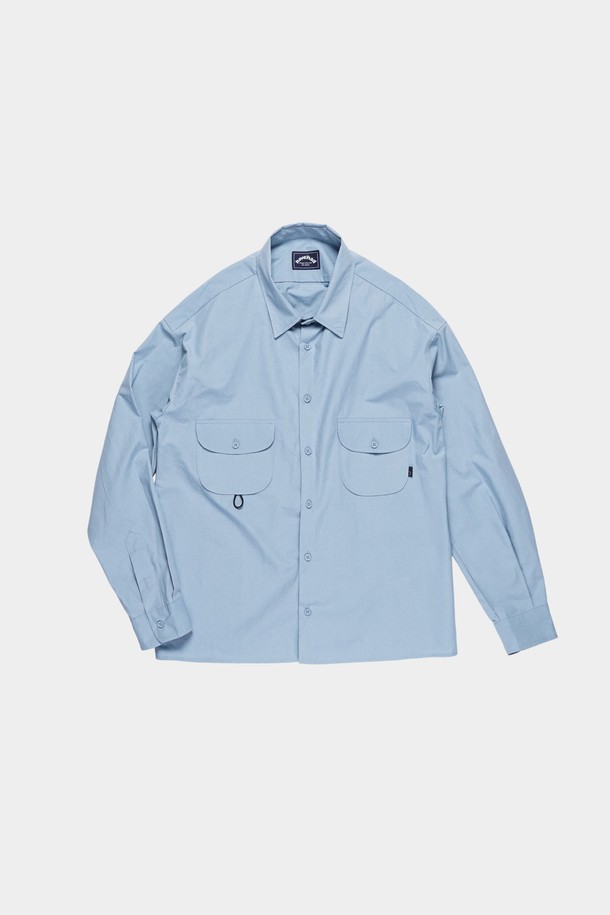 HAVE HAD - 캐주얼셔츠 - Round Pocket Utility Shirts Men(Light Blue) 