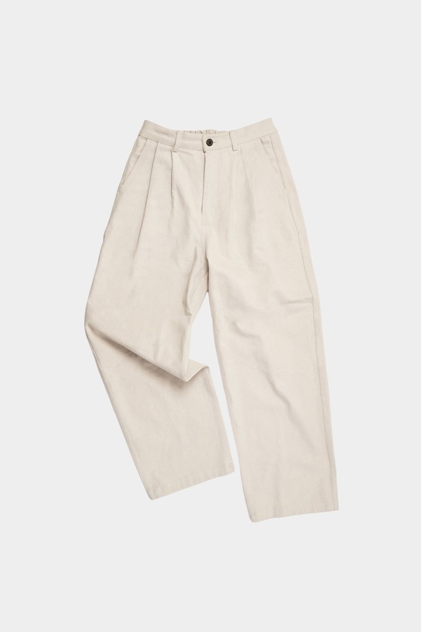 HAVE HAD - 캐주얼팬츠 - Heavy Twill Pin-tuck Trouser Men(Ecru)