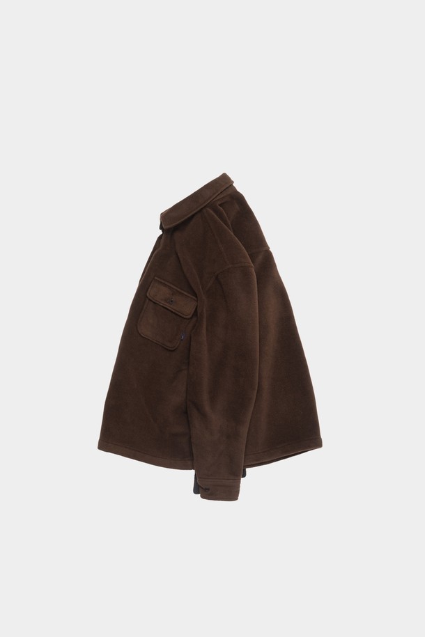 HAVE HAD - 셔츠 - Warm Pocket Fleece Shirts Men(Brown)