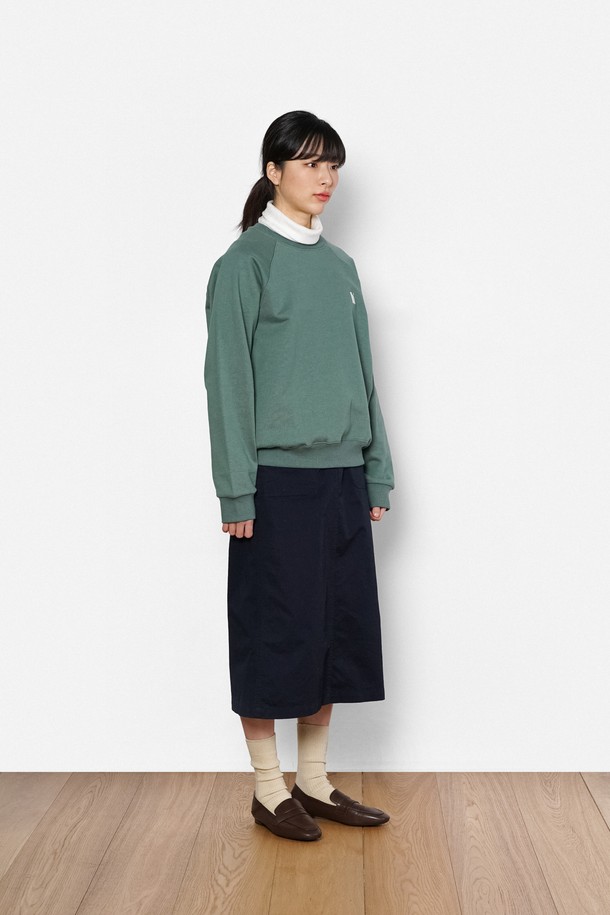 HAVE HAD - 긴소매 티셔츠 - Relax Side-pocket MTM Women(GREEN)