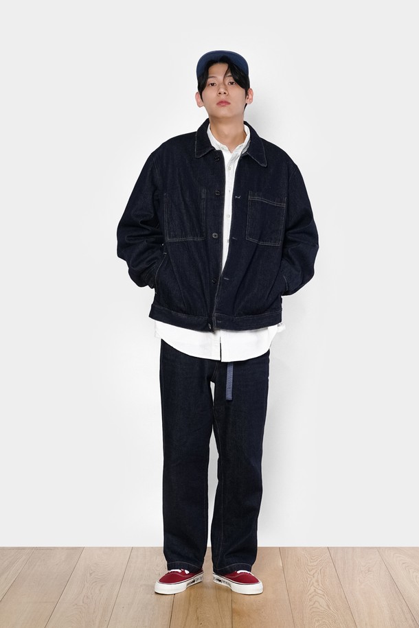 HAVE HAD - 데님 - City Worker Denim Belted Pants Men(Denim Blue)