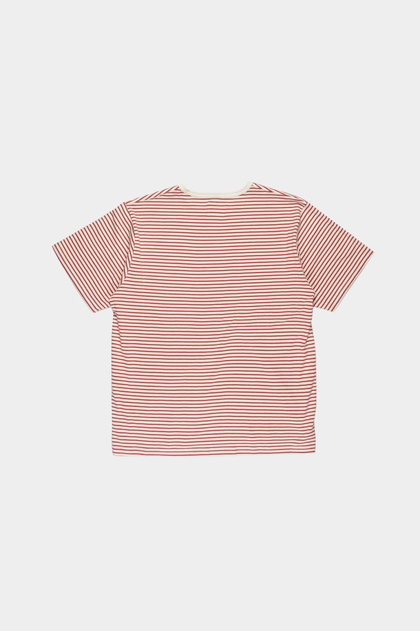 HAVE HAD - 반팔티셔츠 - HVHD Logo Stripe T-shirts Men(Red)