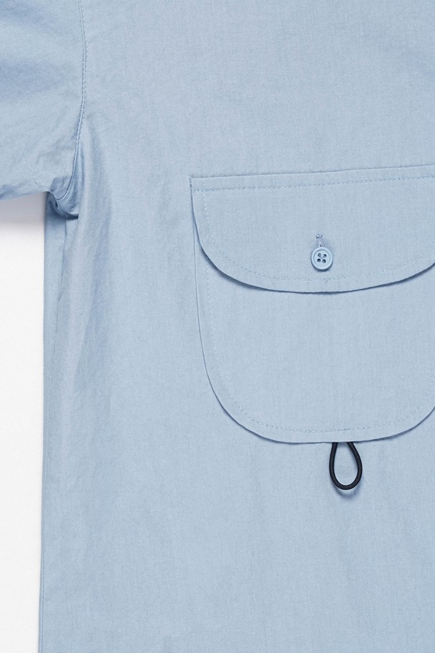 HAVE HAD - 캐주얼셔츠 - Round Pocket Utility Shirts Men(Light Blue) 