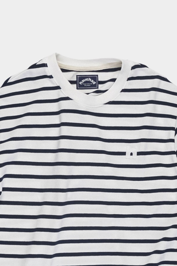 HAVE HAD - 반소매 티셔츠 - h Logo Stripe T-Shirts Women(Navy) 