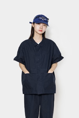 City Summer Easy Work Shirts Women(Navy)