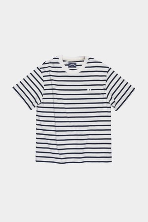 h Logo Stripe T-Shirts Women(Navy) 