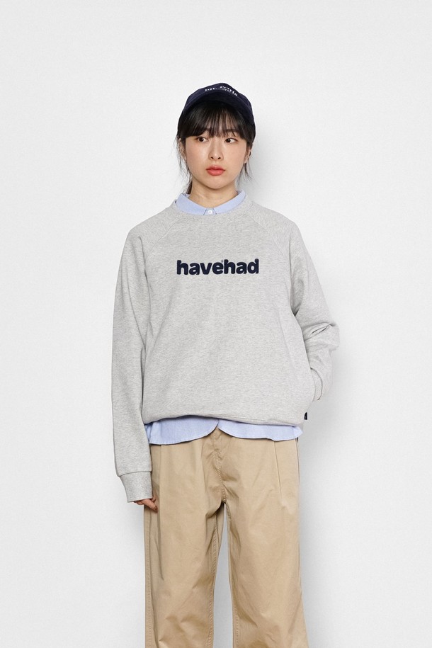 HAVE HAD - 스웻셔츠 - HVHD Logo Side-pocket MTM Women(Gray)