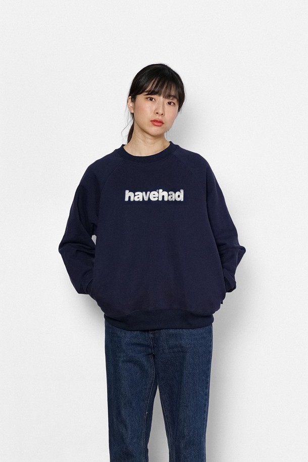 HAVE HAD - 스웻셔츠 - HVHD Logo Side-pocket MTM Women(Navy)