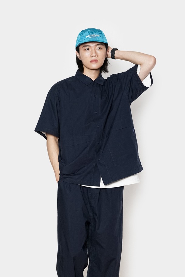 HAVE HAD - 반팔셔츠 - City Summer Easy Work Shirts Men(Navy)