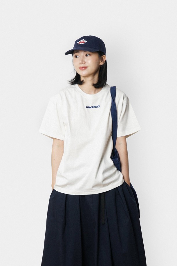 HAVE HAD - 반소매 티셔츠 - Classic Logo Graphic Tee Women(White)