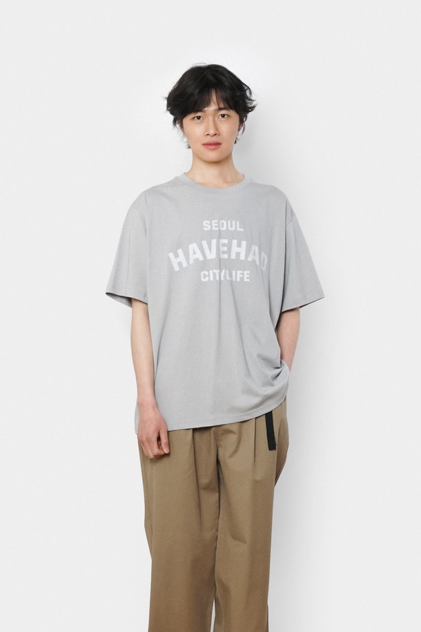 HAVE HAD - 반팔티셔츠 - Citylife Logo Graphic Tee Men(Light Gray)