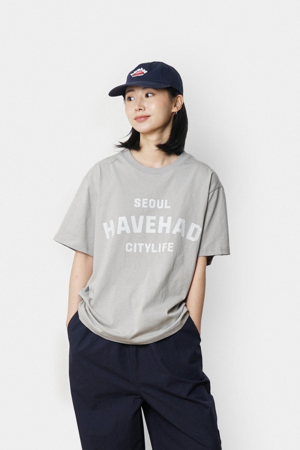 HAVE HAD - 반소매 티셔츠 - Citylife Logo Graphic Tee Women(Light Gray)