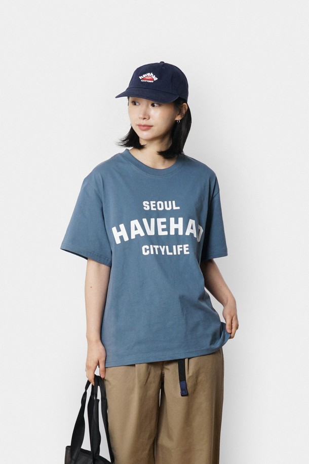 HAVE HAD - 반소매 티셔츠 - Citylife Logo Graphic Tee Women(Blue)