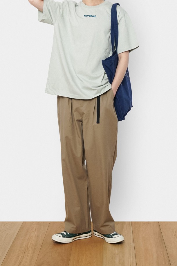 HAVE HAD - 캐주얼팬츠 - City Belted Pin-tuck Pants Men(Beige)