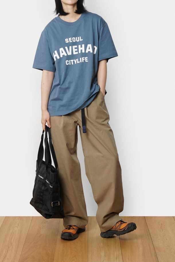 HAVE HAD - 롱/미디팬츠 - City Belted Pin-tuck Pants Women(Beige)