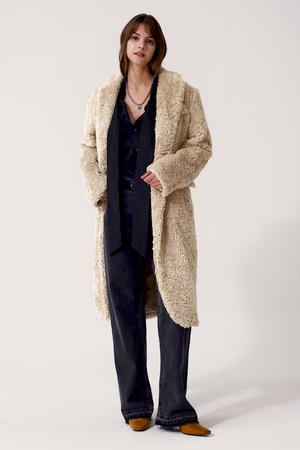 [22FW] TEDDY ECO FUR COAT_BEIGE 테디 에코퍼 코트