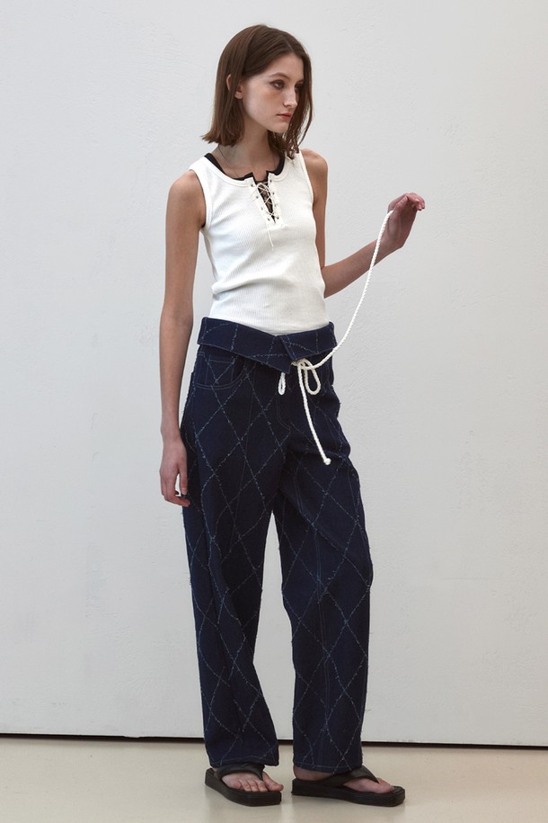 SIGREAT - 데님 - [23SS] DAIA LOW DENIM PANTS_ BLUE 다이아 로우 데님 팬츠