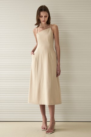 [23SS]  STRAP SLIP LONG DRESS_ BEIGE 스트랩 슬립 롱 원피스