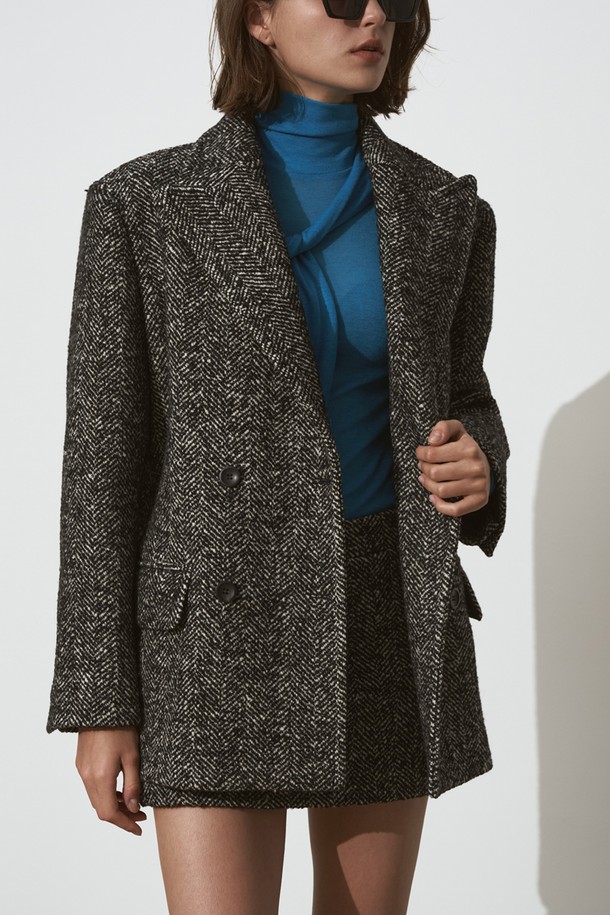 SIGREAT - 자켓 - [24FW] HERRINGBONE DOUBLE JACKET