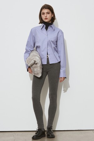 [24FW] SHIRRING CROP SHIRT_2color/ LAVENDER