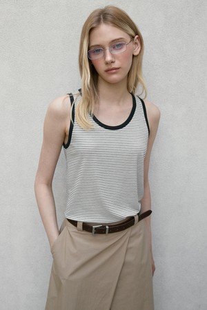 PIN STRIPE TANK TOP_WHITE