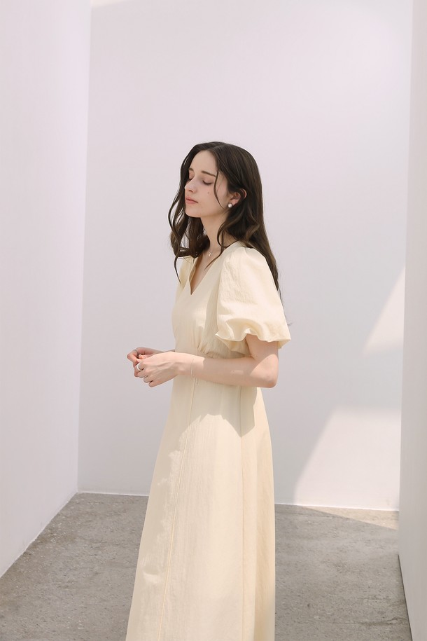 KELLY DONAHUE - 반소매 원피스 - 벨티드 브이 벌룬원피스