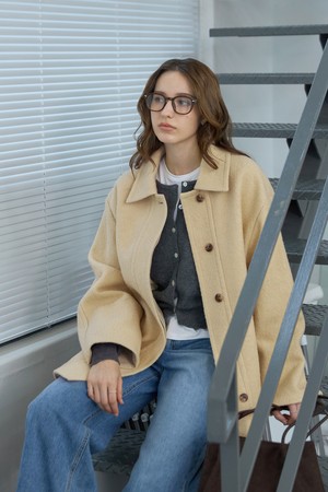 히든버튼 울 하프코트