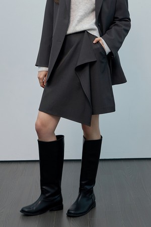 드레이프 랩 하프팬츠