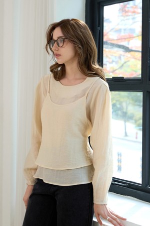 뷔스티에 라운드블라우스