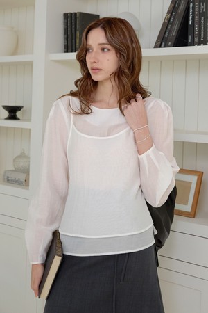 뷔스티에 라운드블라우스