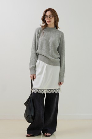 실키 레이어드 레이스스커트