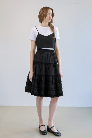 미니 프릴 밴딩스커트