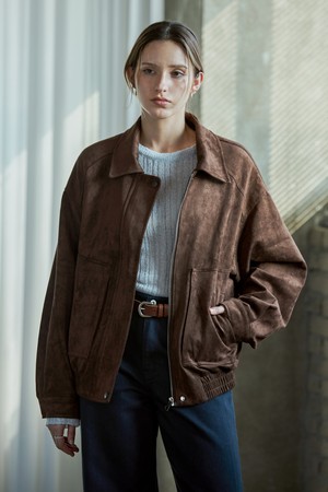소프트 블루종 스웨이드자켓 BROWN