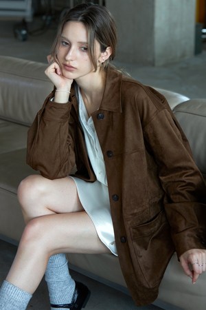 브루노 스트링 스웨이드자켓 BROWN