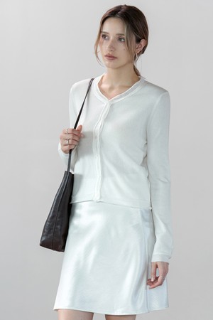 시어 라인 소프트가디건 IVORY