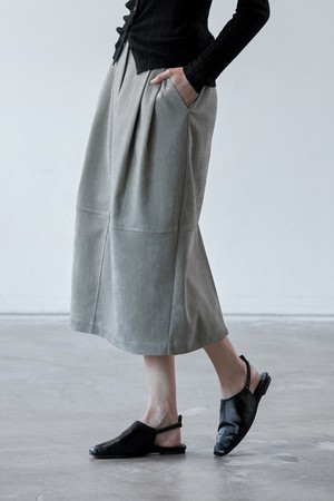 윈터 브러쉬 커브스커트 GRAY