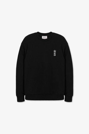 CROWN SYMBOL HOLOGRAM SWEATSHIRT BLACK(블랙)(공용)_BLACK-a