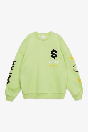 SUPRA COIN SWEATSHIRT L.GREEN(라이트 그린)(공용)_GREEN-a