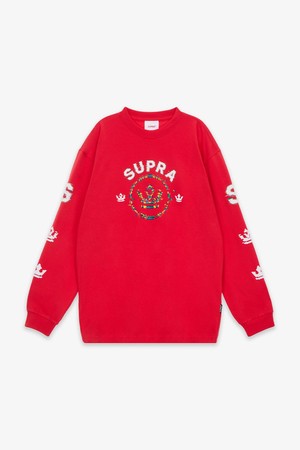 SUPRA WORLD CROWN LONG SLEEVE RED(레드)(공용)_RED-a