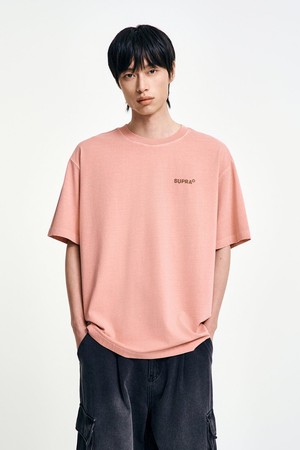 가먼트다잉 반팔 티셔츠(핑크)(공용)_PINK-a